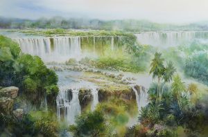侯晓明的当代艺术作品《聆听瀑布的声音》