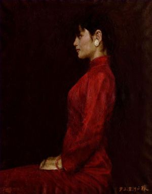 胡仁樵的当代艺术作品《红衣少女》