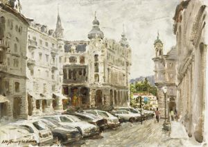 当代油画 - 《苏黎世巴胡霍夫大街》