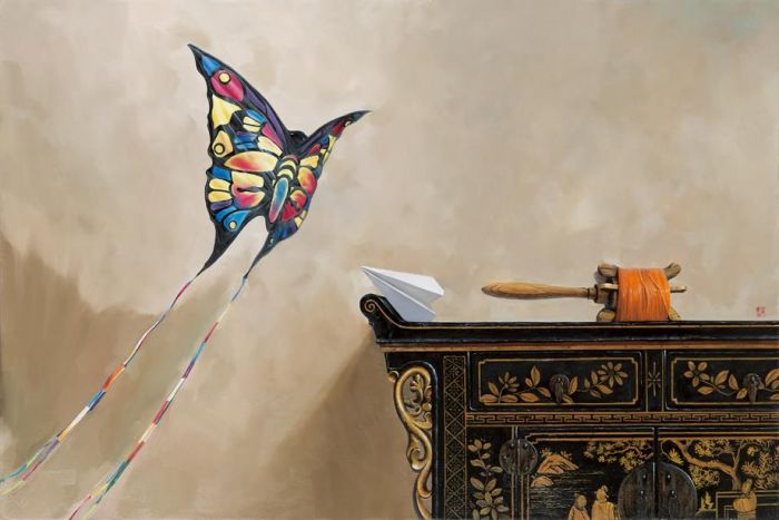 霍明 当代油画作品 -  《飞往原点》