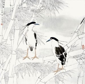 贾宝珉的当代艺术作品《中国花鸟画2》