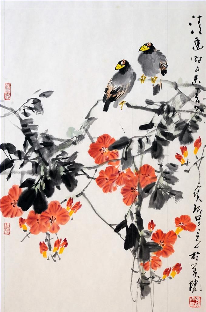 贾宝珉 当代书法国画作品 -  《中国花鸟画4》
