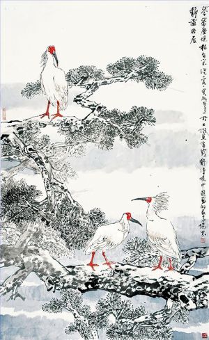 当代书法国画作品《中国花鸟画6》