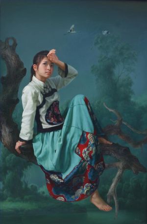 贾洪民的当代艺术作品《鹤在和平之地》