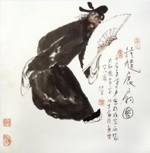 江平的当代艺术作品《钟馗和他的扇子》