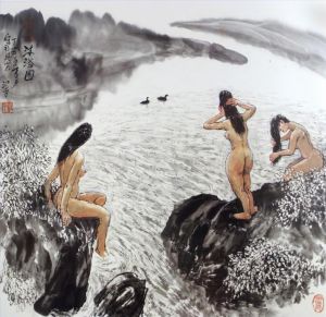 江平的当代艺术作品《洗澡》