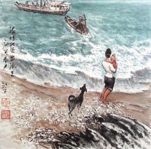 江平的当代艺术作品《他的父亲扬帆出海》