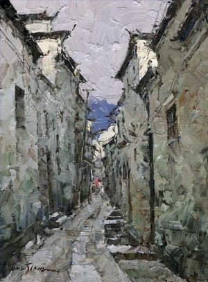 姜小松的当代艺术作品《紫苑的一条小巷》