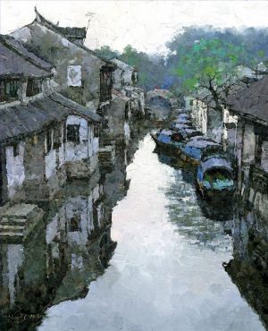 姜小松的当代艺术作品《周庄村的早春》