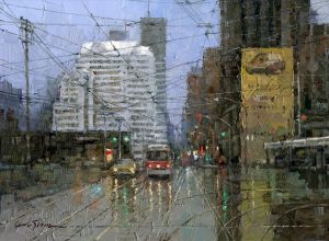 姜小松的当代艺术作品《多伦多的雨天》