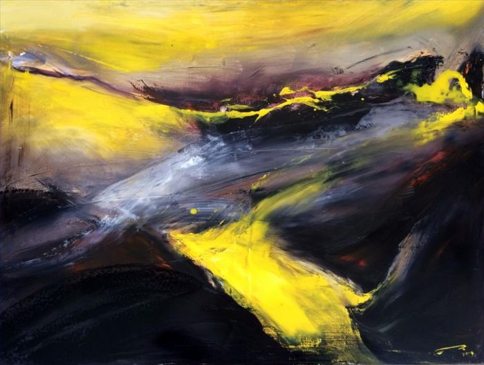李木子 当代油画作品 -  《抽象风景》