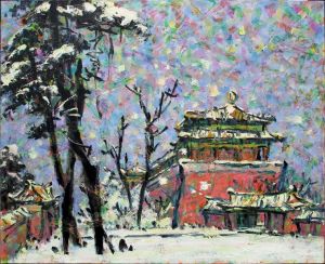 当代油画 - 《北京下雪了》