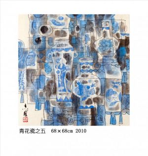 李志国的当代艺术作品《青花瓷5》