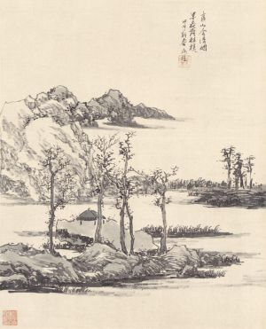 林海钟的当代艺术作品《河边茅草亭》