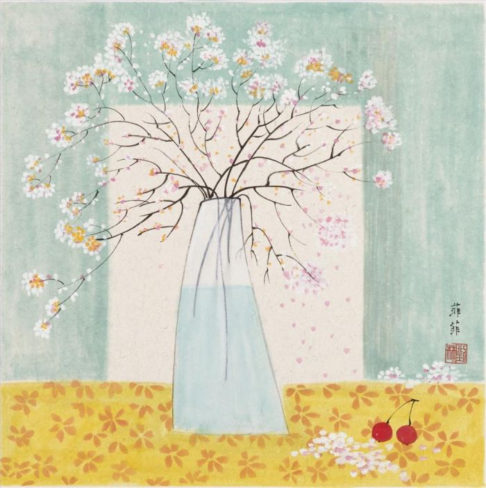 刘菲菲 当代书法国画作品 -  《花的想象》