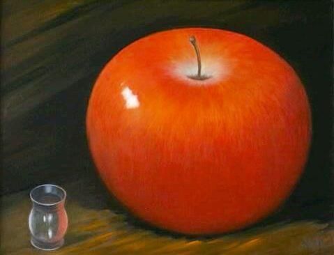 刘海明 当代油画作品 -  《苹果》