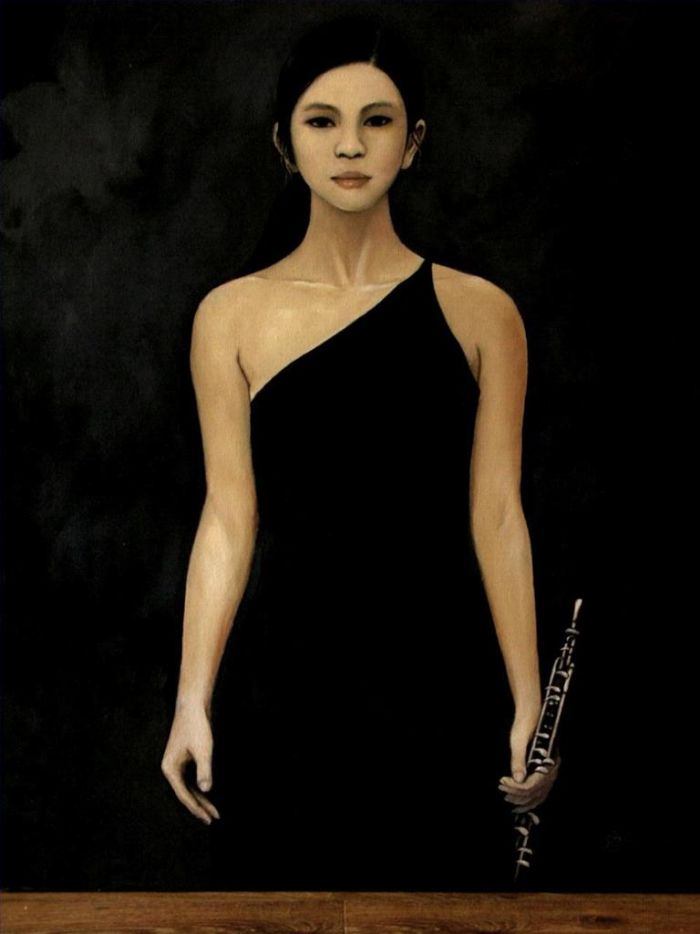 刘海明 当代油画作品 -  《音乐播放器》