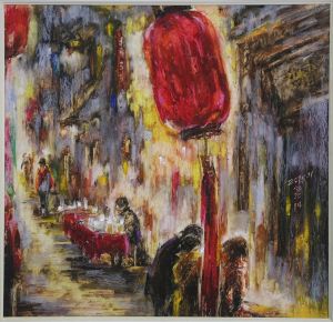 刘家方的当代艺术作品《小城市的老巷子》