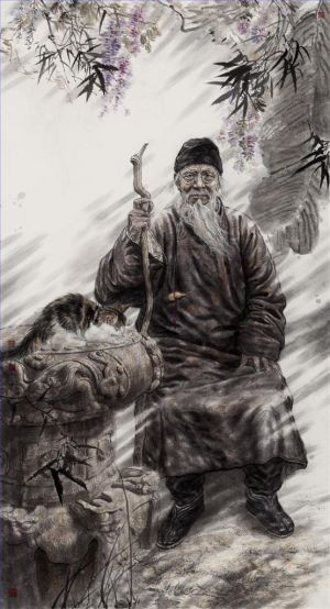 刘少宁的当代艺术作品《齐白石大师》