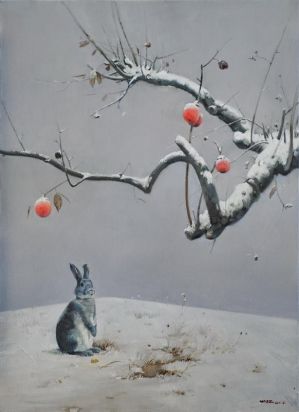刘世江的当代艺术作品《剩下的红色和雪》
