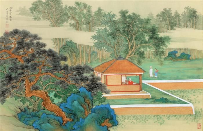 刘永亮 当代书法国画作品 -  《欣赏风景》