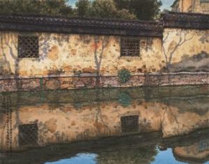 吕吉人的当代艺术作品《猩红之墙》
