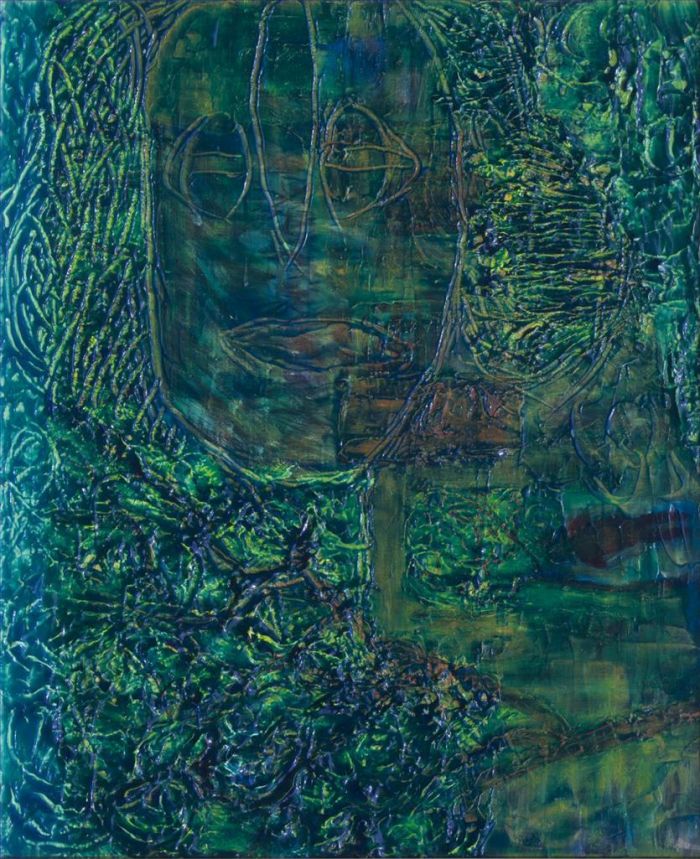 潘士强 当代油画作品 -  《心灵深呼吸2》