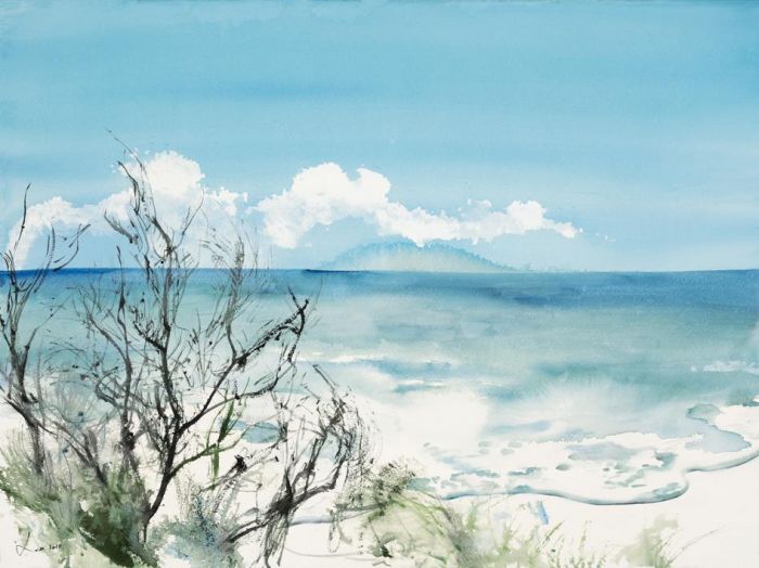 彭小轩 当代各类绘画作品 -  《聆听大海的声音》