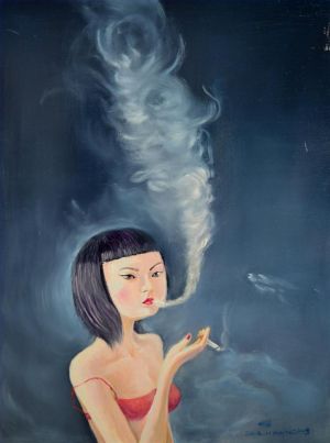 邱卫平的当代艺术作品《抽烟》