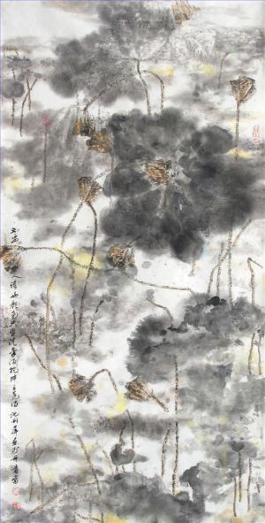 沈利萍的当代艺术作品《秋天的荷塘》