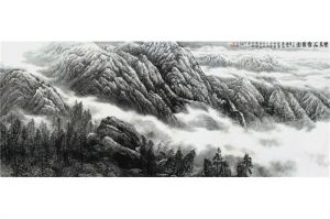 石大法的当代艺术作品《山区雪景》
