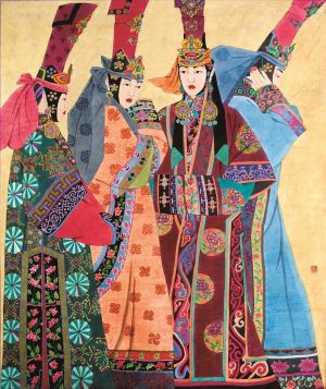苏茹娅的当代艺术作品《蒙古女士》