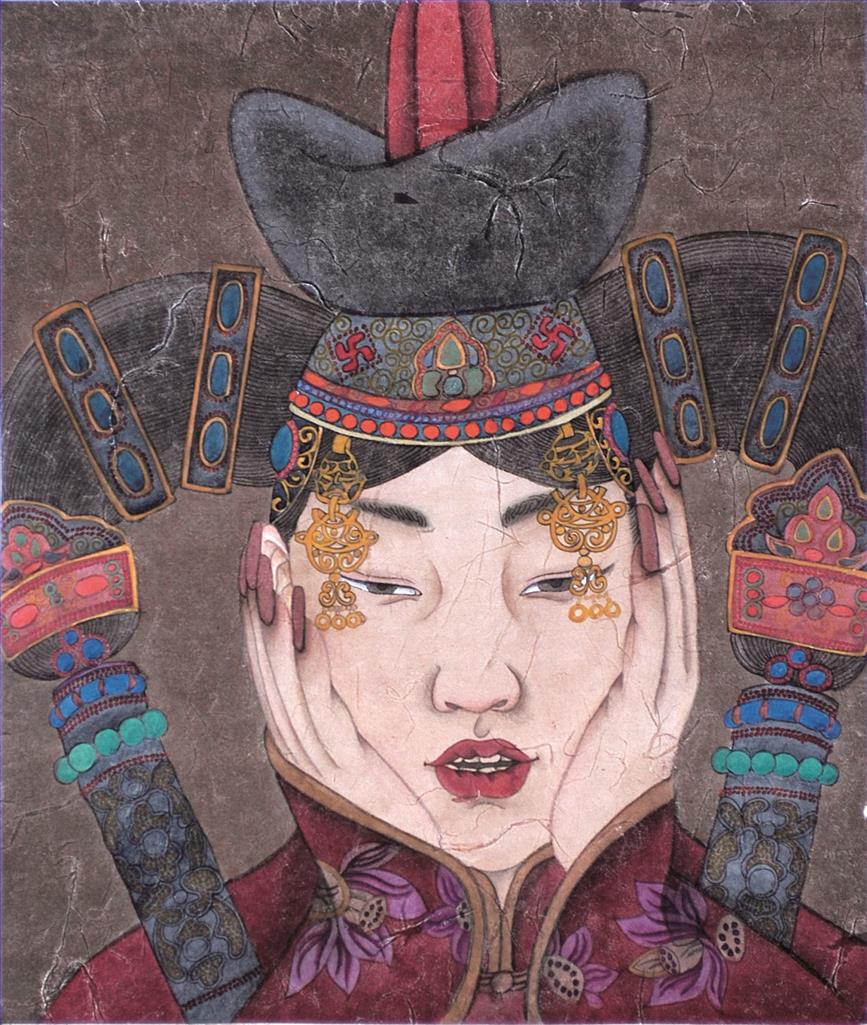 苏茹娅作品《蒙古族妇女》