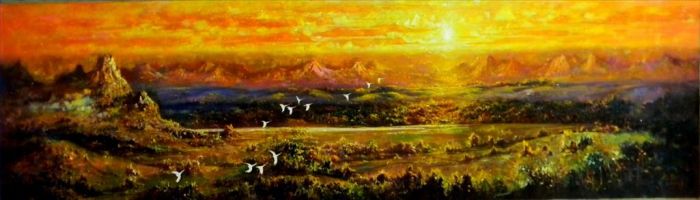 苏延龄 当代油画作品 -  《关山风景》