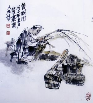 覃仕泉的当代艺术作品《竹条纹编织》