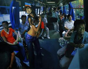 檀梓栋的当代艺术作品《巴士上的幻象,2007》