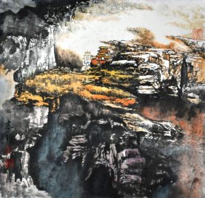 唐志珍的当代艺术作品《泼彩风景》