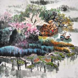 唐志珍的当代艺术作品《水乡之春》