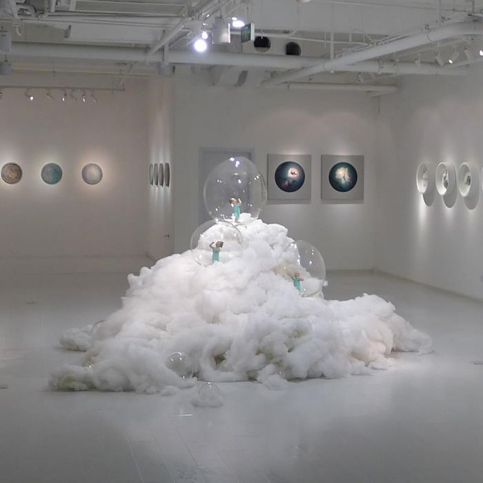 田禾 当代雕塑作品 -  《泡泡系列场景展2》