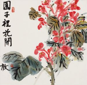 桐溪小蝉的当代艺术作品《花园里的花朵盛开》