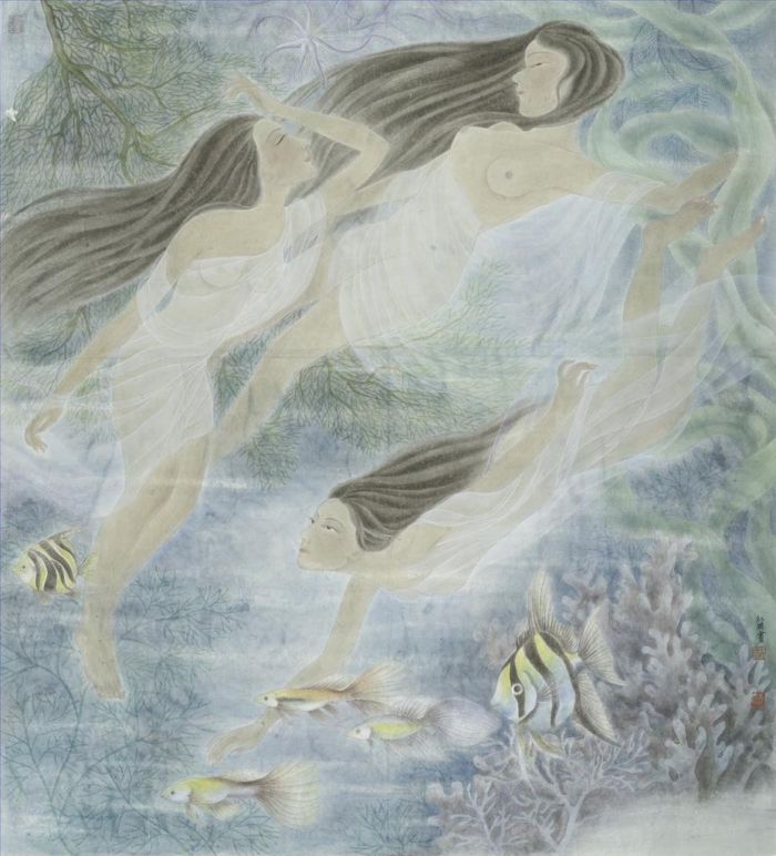 王红瑛 当代书法国画作品 -  《海之梦》
