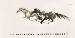 王家民的当代艺术作品《两匹奔马》