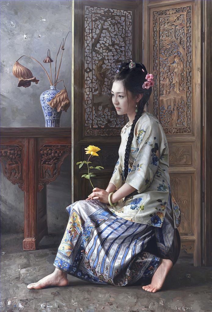 王明粤 当代油画作品 -  《美丽的希望》