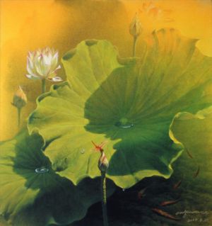 王倩文的当代艺术作品《莲花与鱼》