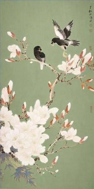 王少桓的当代艺术作品《春天的花鸟》