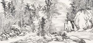 王世涛的当代艺术作品《河边森林》