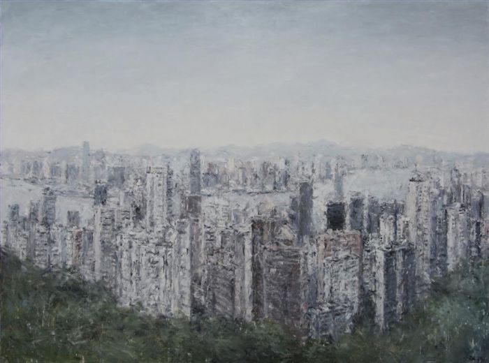 王小双 当代油画作品 -  《迷失在城市》