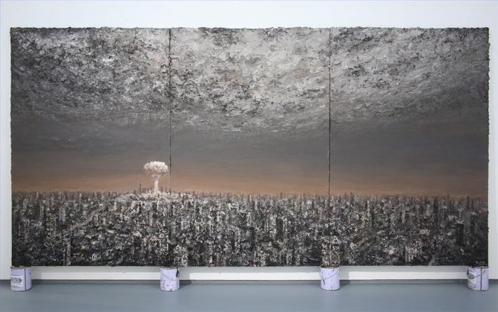 王小双 当代油画作品 -  《一座城市的废墟》