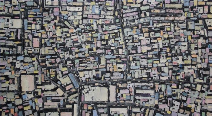 王小双 当代油画作品 -  《城市空间》
