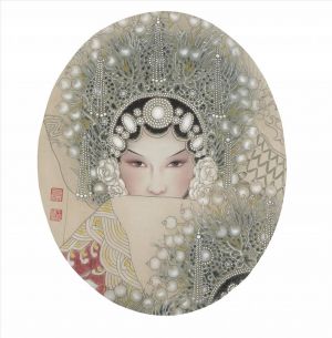 王艺峰的当代艺术作品《歌剧脸妆》